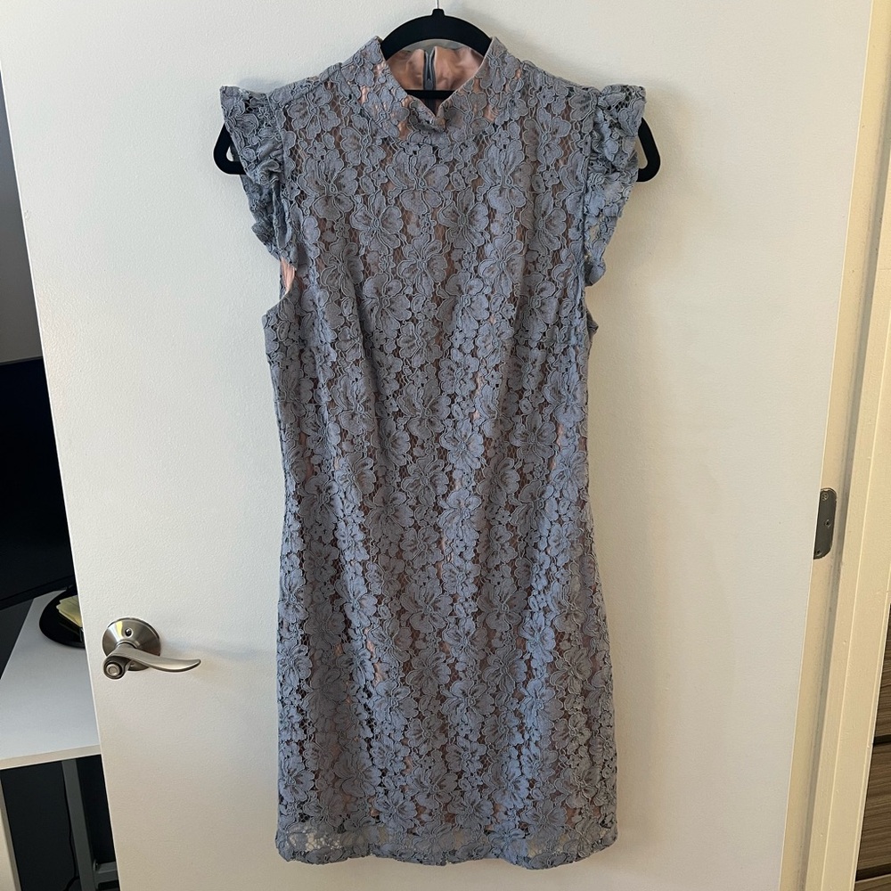 Tahari Sleeveless Overlay Dress